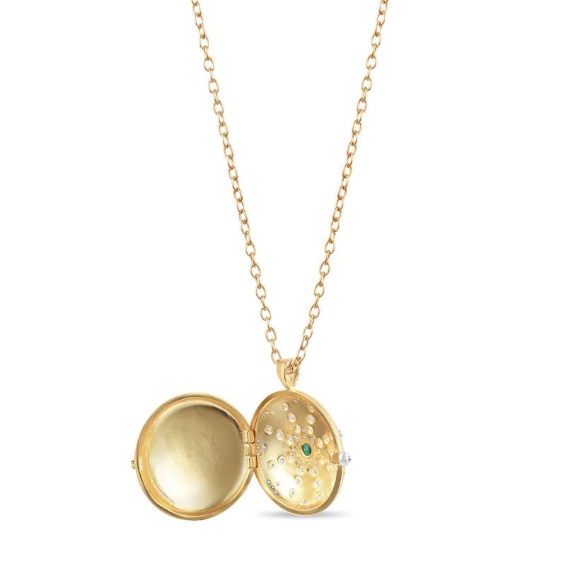 Sparkling Starburst Locket and Chain